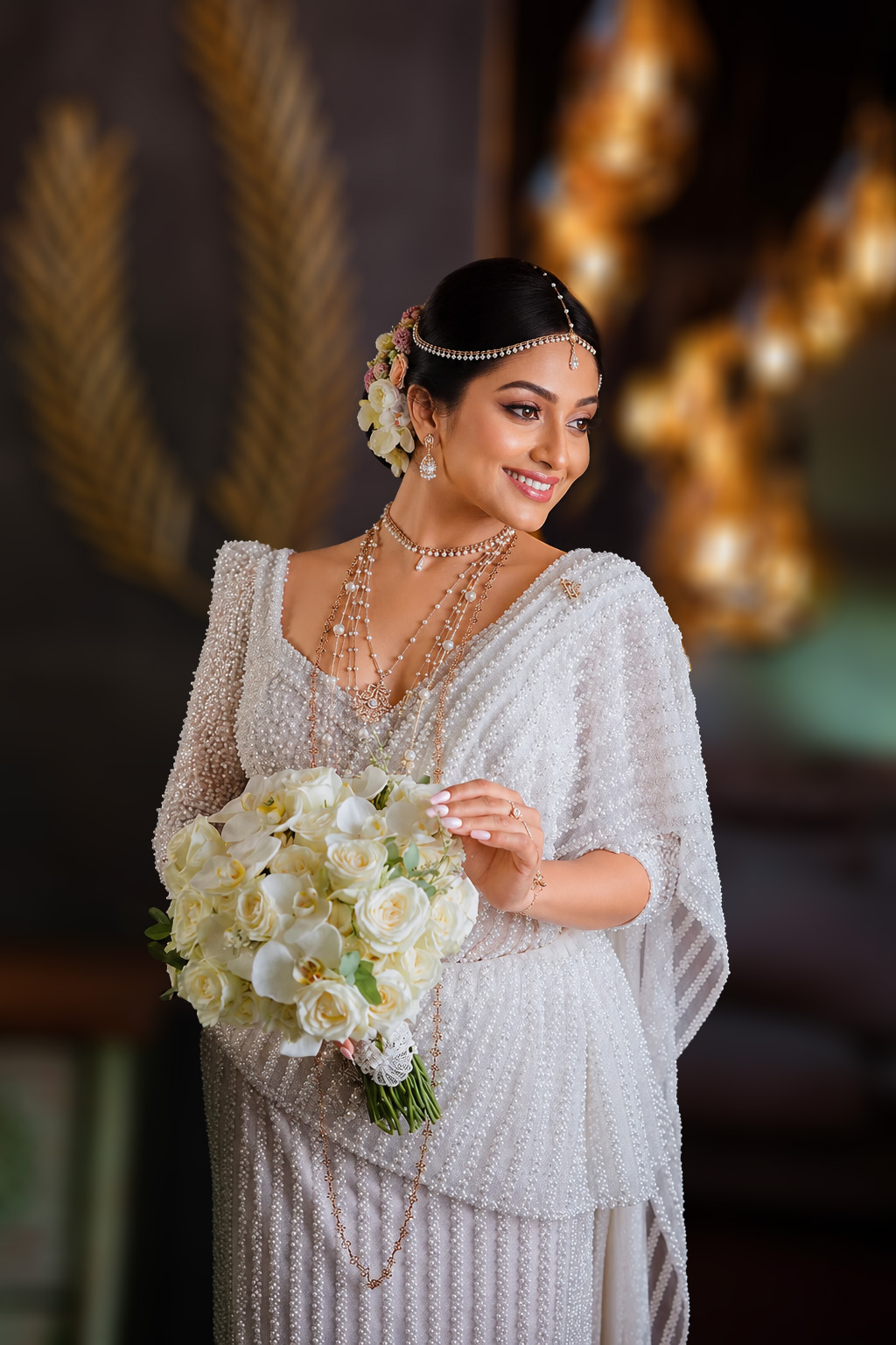 A bride in traditional attire