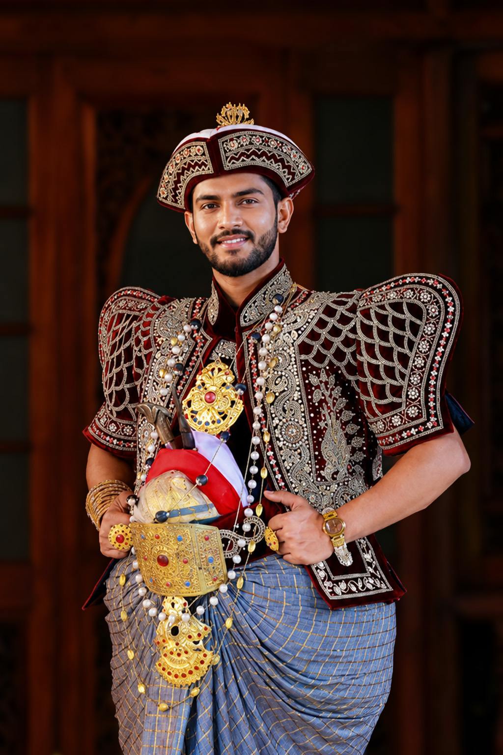 A groom in traditional attire